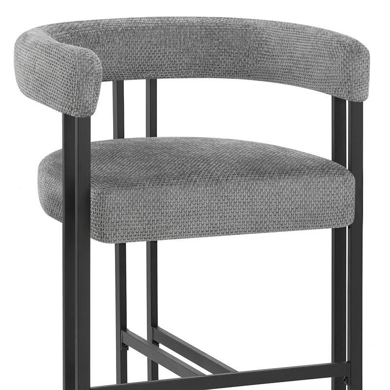 Tabouret de Bar Tissu - Gigi Gris