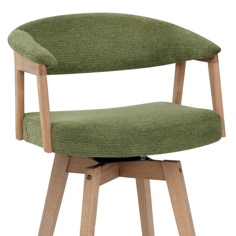Tabouret de Bar Bois Tissu - Falco Vert