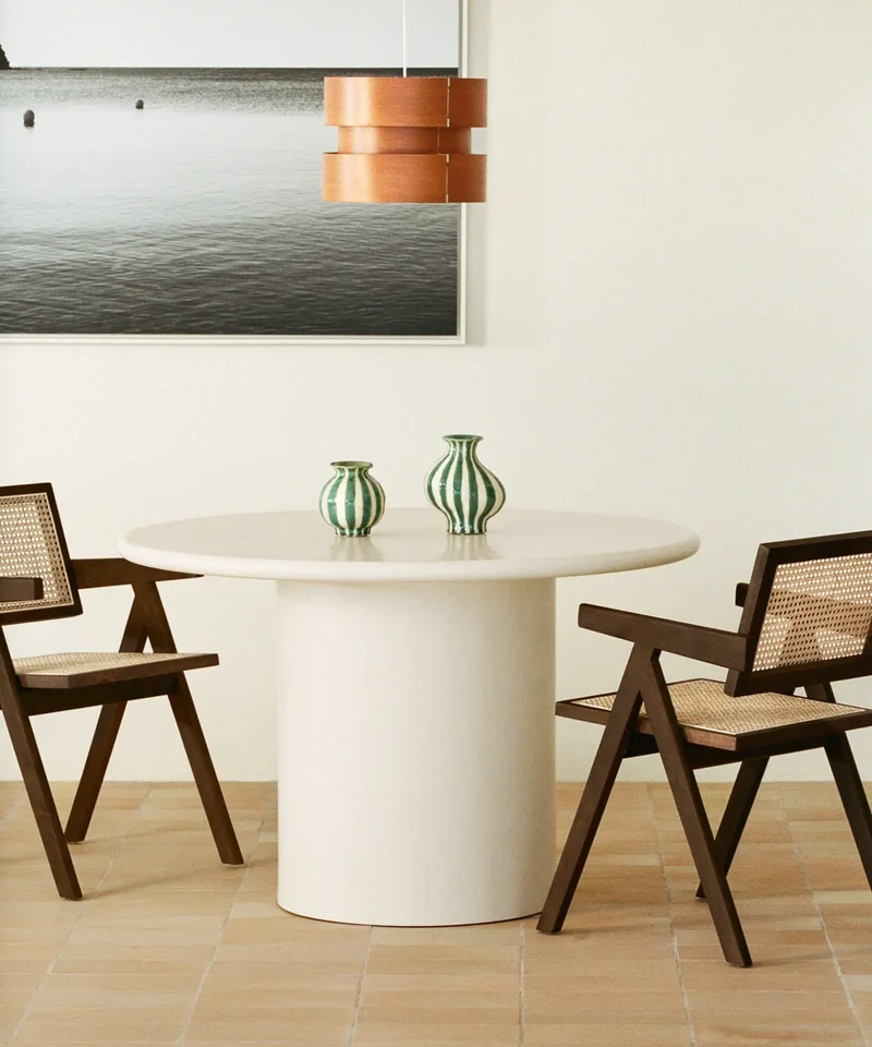 Mesa de Comedor de Madera Lacada Dilara (Ø120 cm)