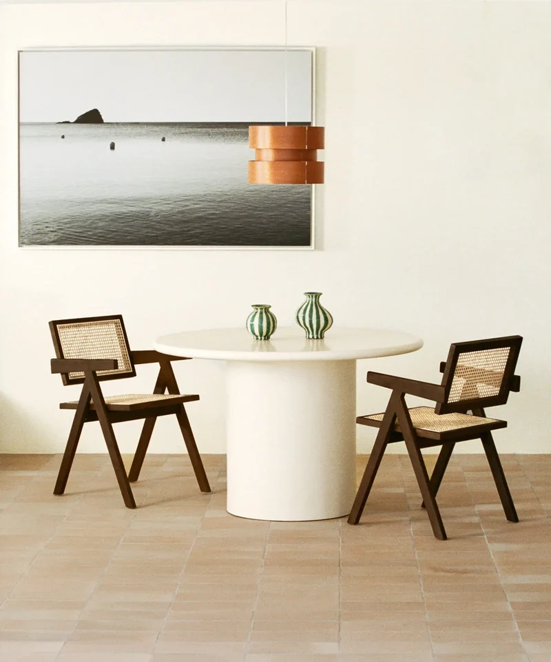 Mesa de Comedor de Madera Lacada Dilara (Ø120 cm)