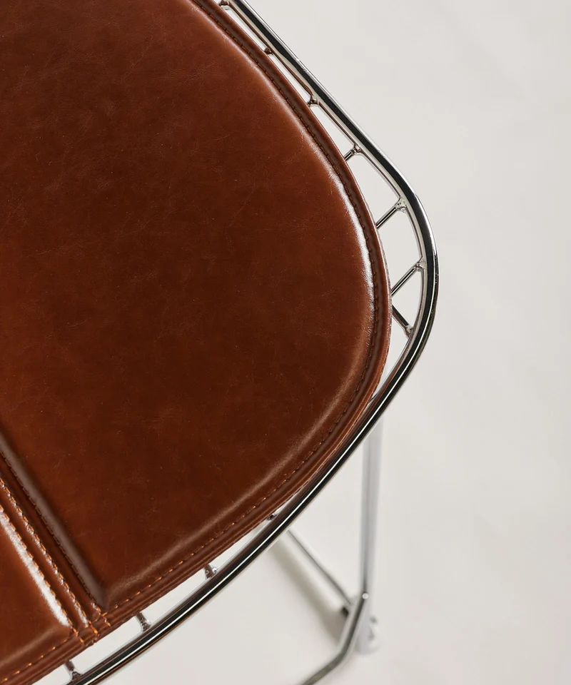 Taburete Alto de Metal Low Back Roma