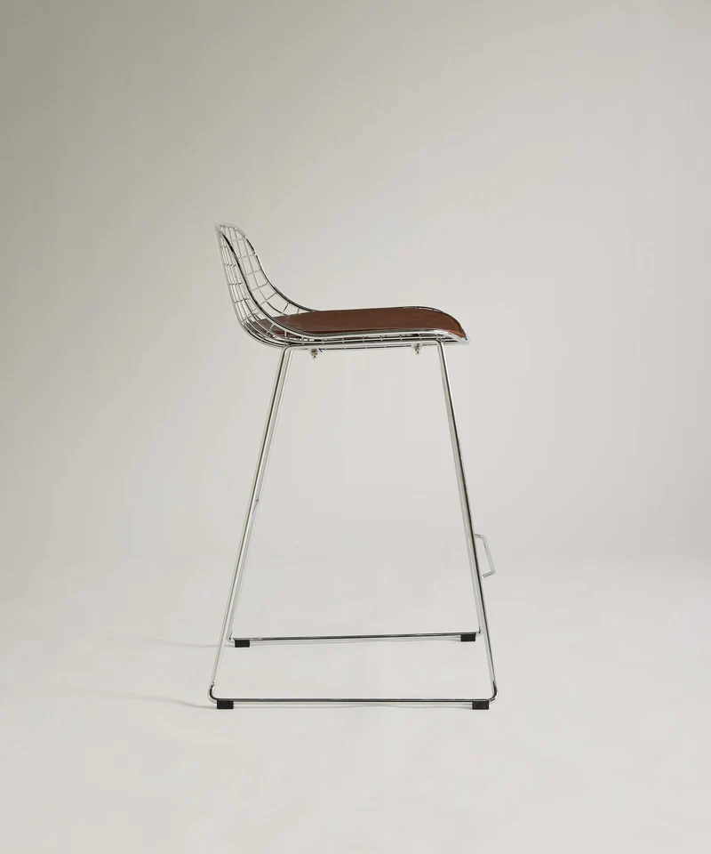 Taburete Alto de Metal Low Back Roma