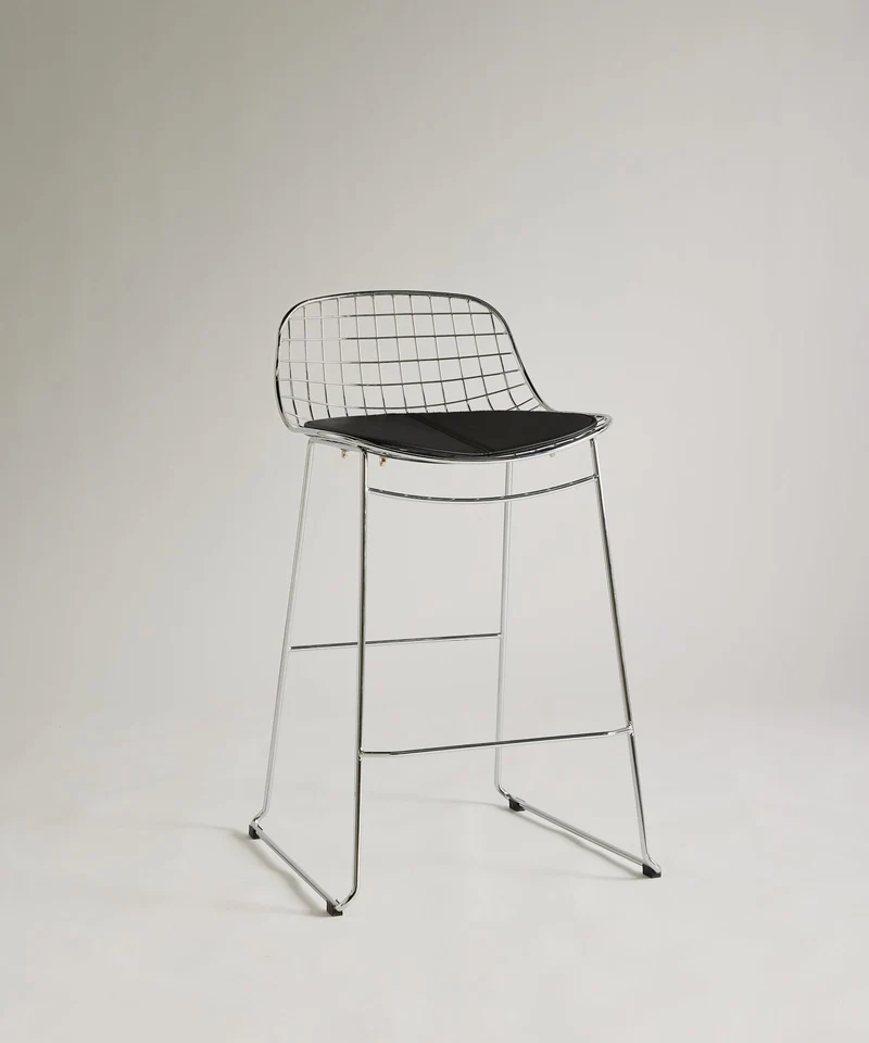 Taburete Alto de Metal Low Back Roma