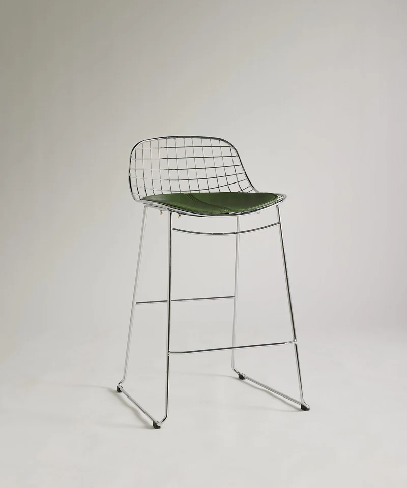 Taburete Alto de Metal Low Back Roma