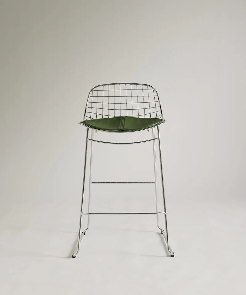 Taburete Alto de Metal Low Back Roma