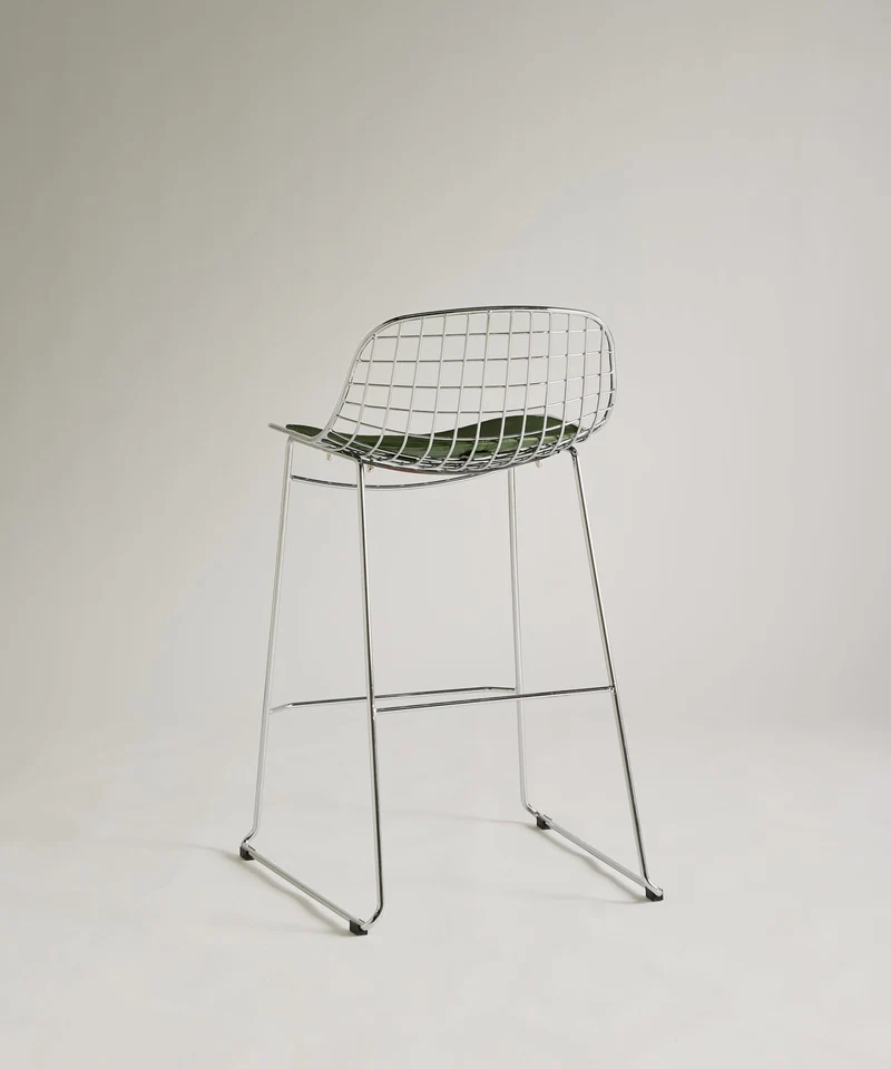 Taburete Alto de Metal Low Back Roma