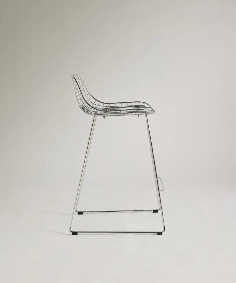 Taburete Alto de Metal Low Back Roma