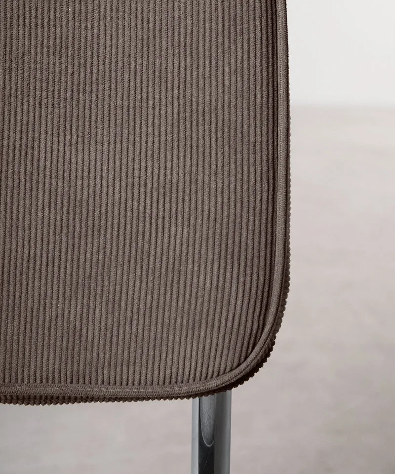 Silla de Comedor Tela de Pana y Metal Anela