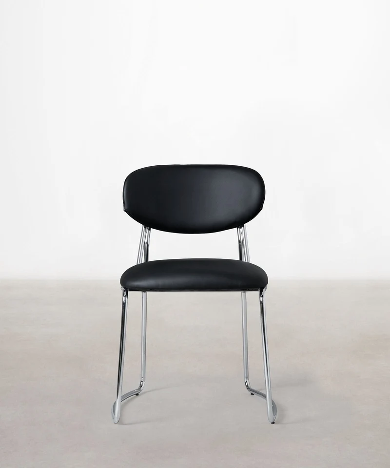 Silla de Comedor de Polipiel y Metal Moritz PU