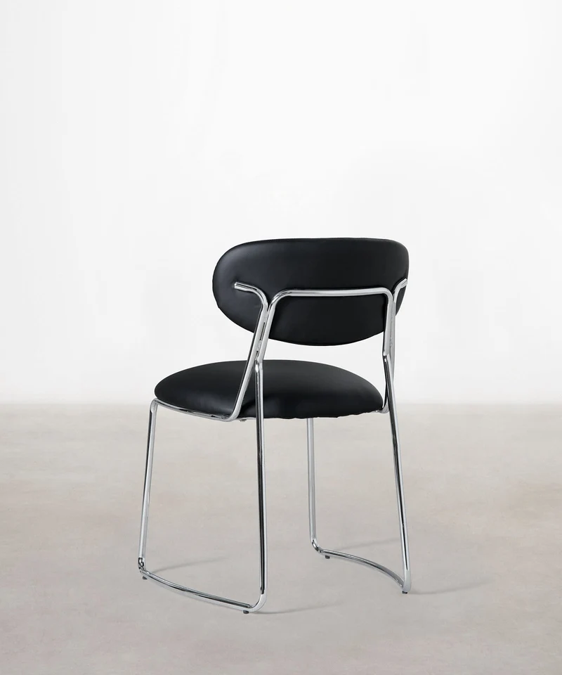 Silla de Comedor de Polipiel y Metal Moritz PU