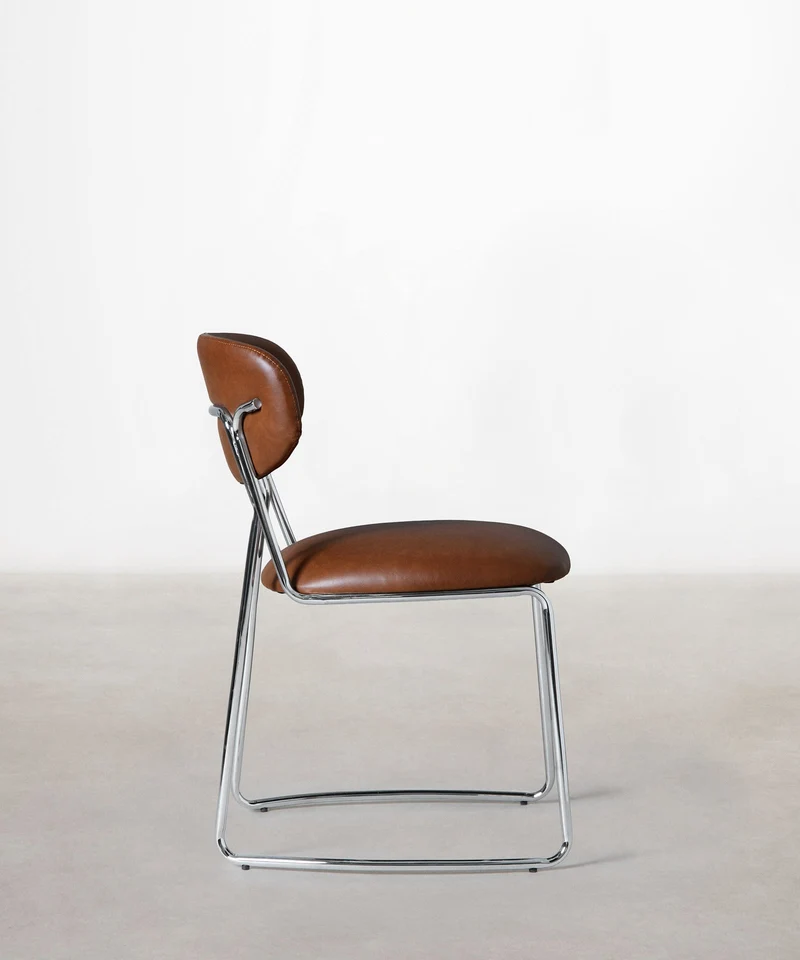 Silla de Comedor de Polipiel y Metal Moritz PU