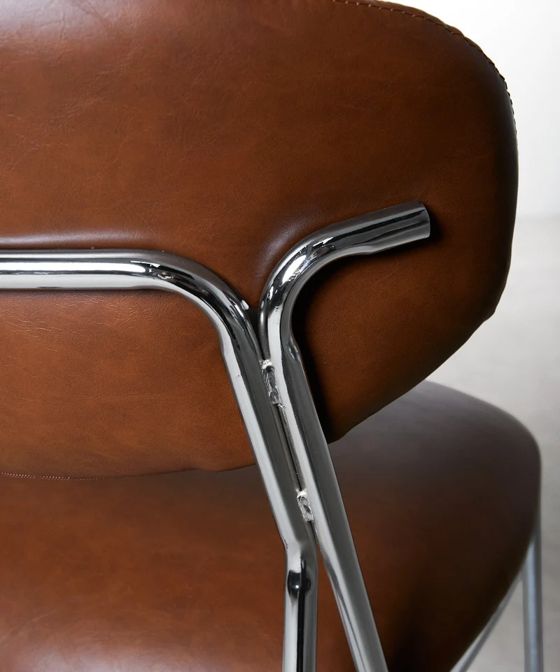 Silla de Comedor de Polipiel y Metal Moritz PU