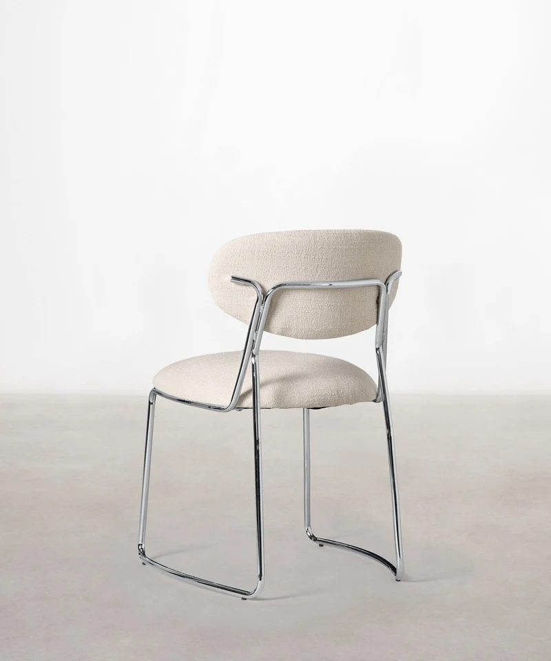 Silla de Comedor de Tela y metal Moritz