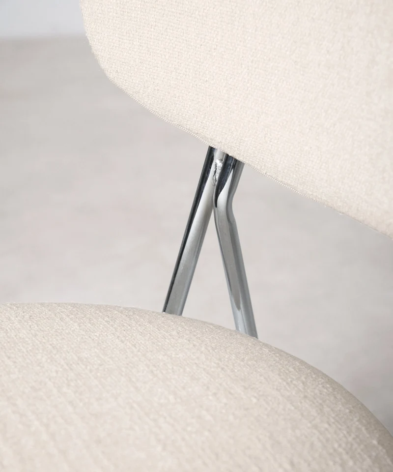 Silla de Comedor de Tela y metal Moritz