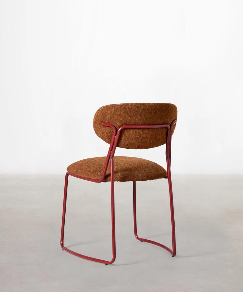 Silla de Comedor de Tela y metal Moritz