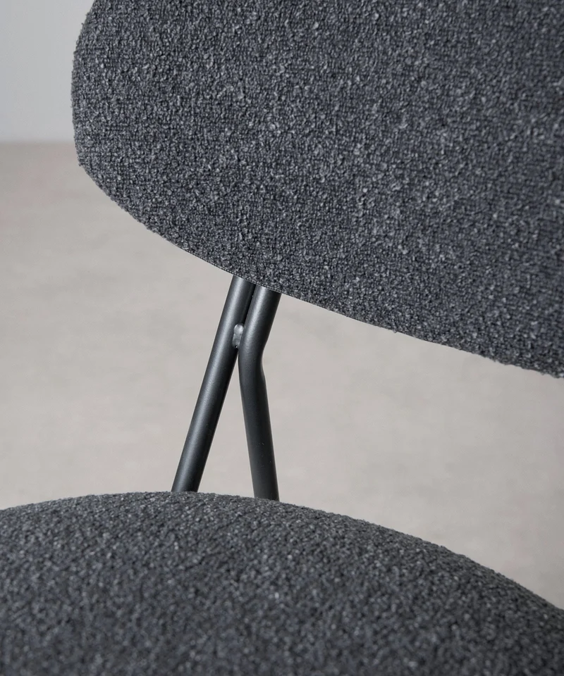 Silla de Comedor de Tela y metal Moritz
