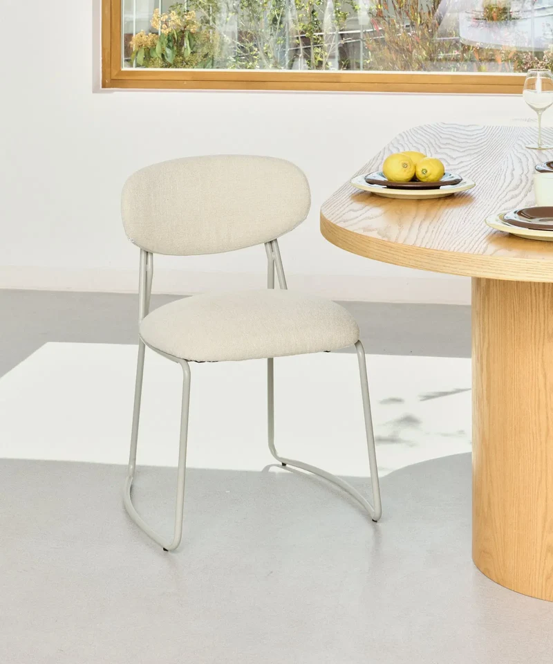 Silla de Comedor de Tela y metal Moritz