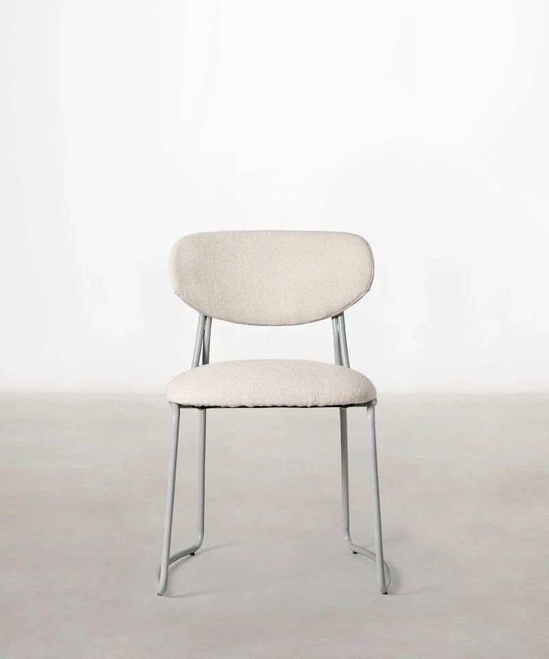 Silla de Comedor de Tela y metal Moritz