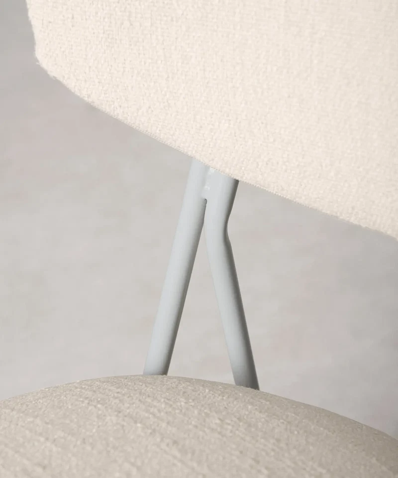 Silla de Comedor de Tela y metal Moritz