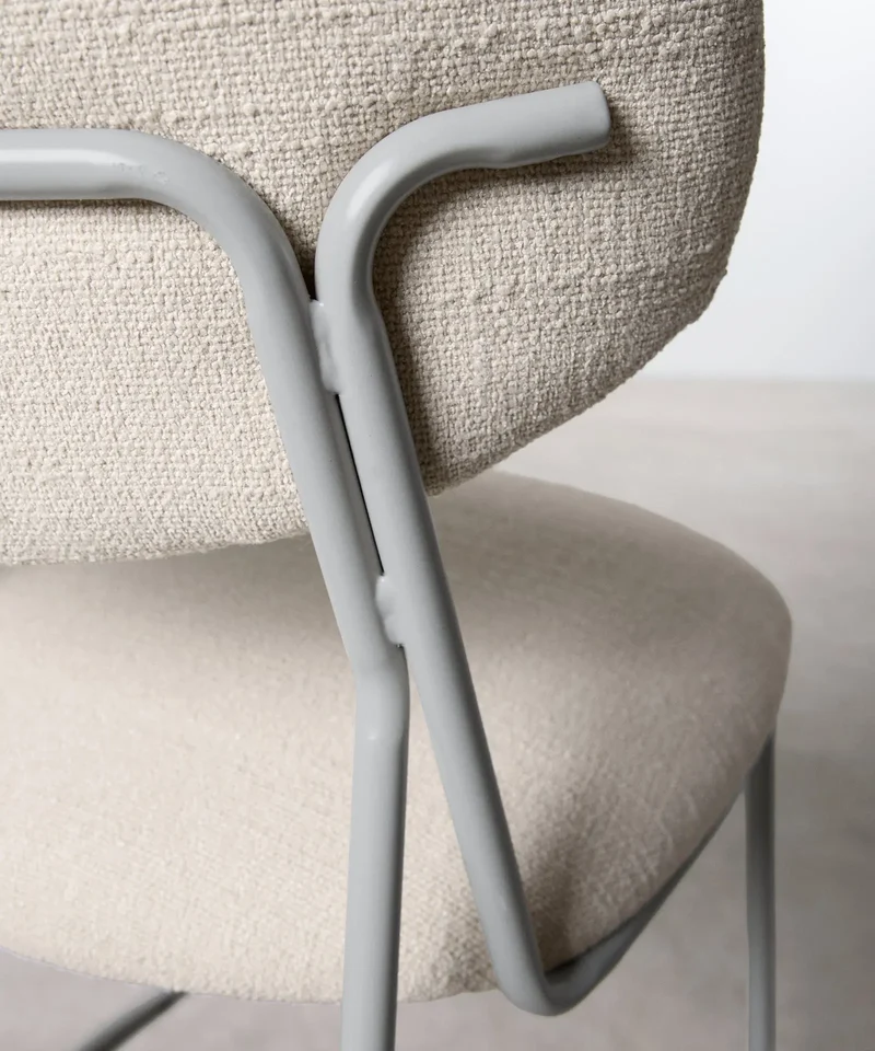 Silla de Comedor de Tela y metal Moritz