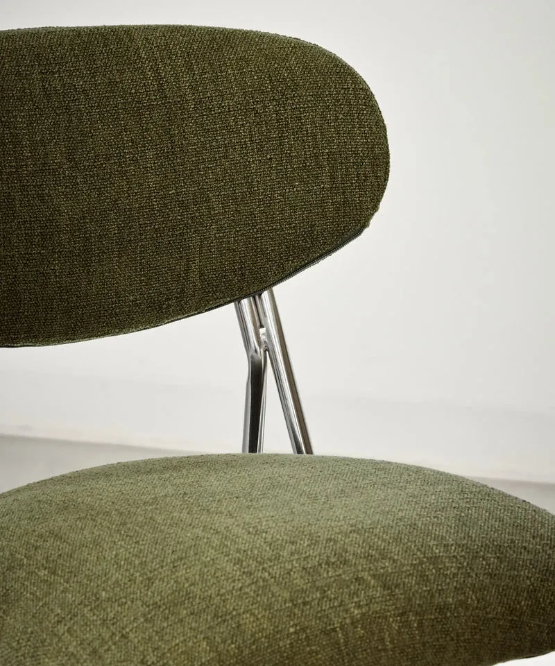 Silla de Comedor de Tela y metal Moritz