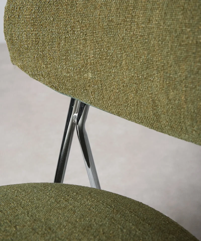 Silla de Comedor de Tela y metal Moritz
