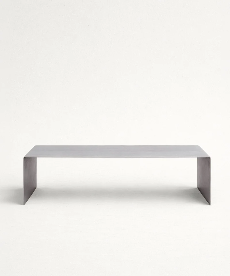 Mesa Centro de Metal Templado Claire (100x37 cm)