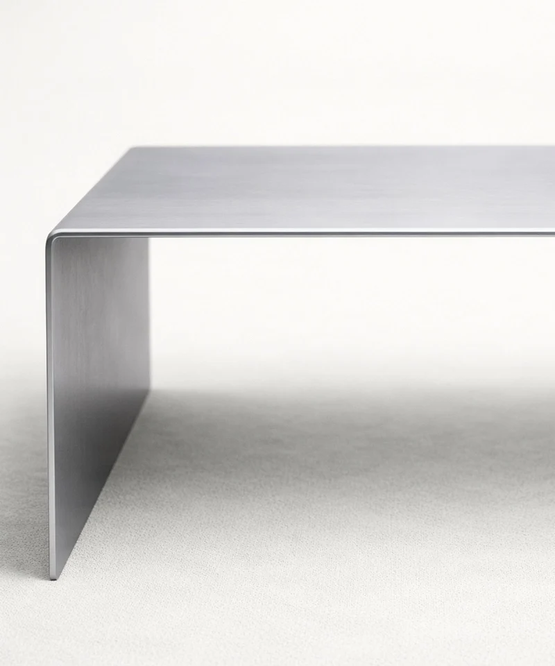 Mesa Centro de Metal Templado Claire (100x37 cm)
