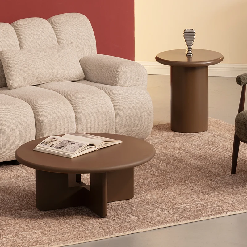 Ensemble de table basse ronde Aine Orin [Marron][Mat]