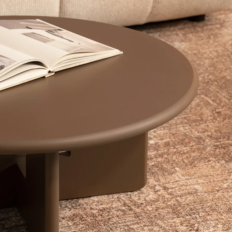 Ensemble de table basse ronde Aine Orin [Marron][Mat]