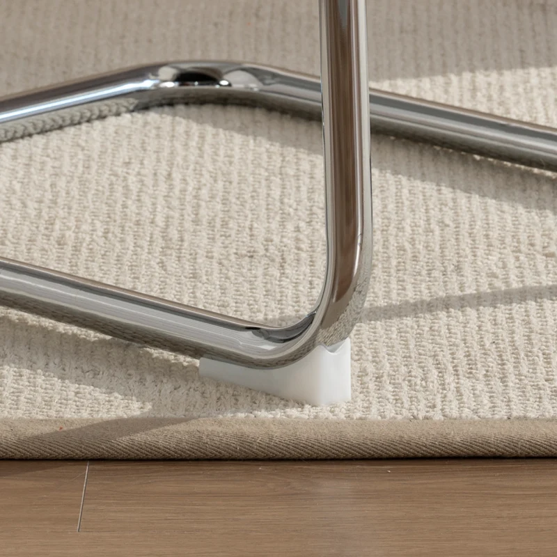 Chaise de salle à manger Danica [lot de 1] [tissu bouclé][argenté]