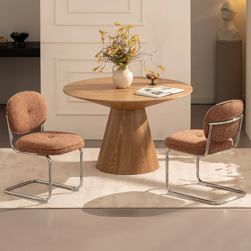 Chaise de salle à manger Danica [lot de 1] [tissu bouclé][argenté]