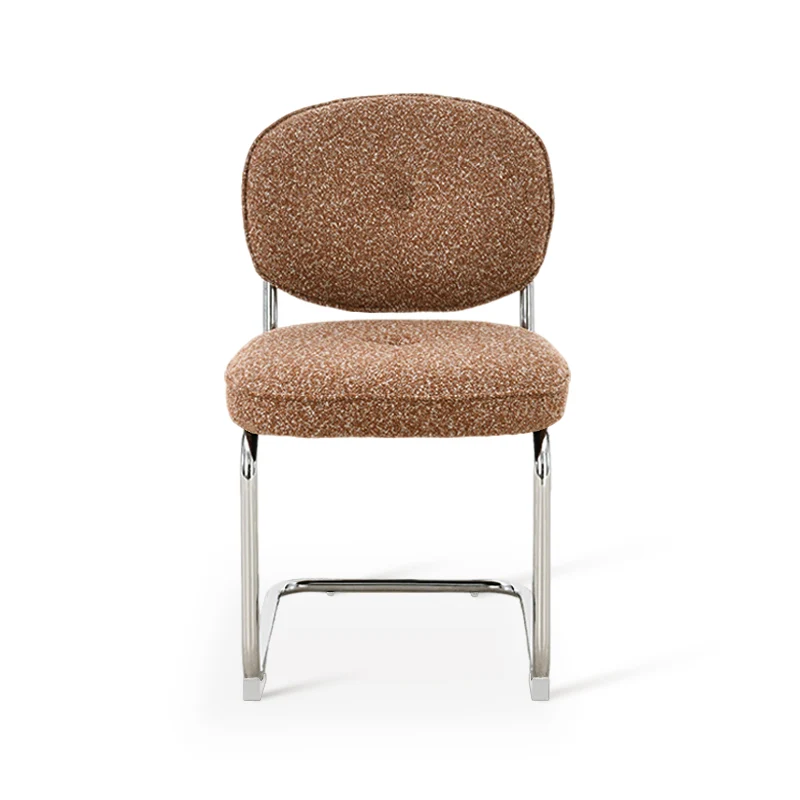 Chaise de salle à manger Danica [lot de 1] [tissu bouclé][argenté]