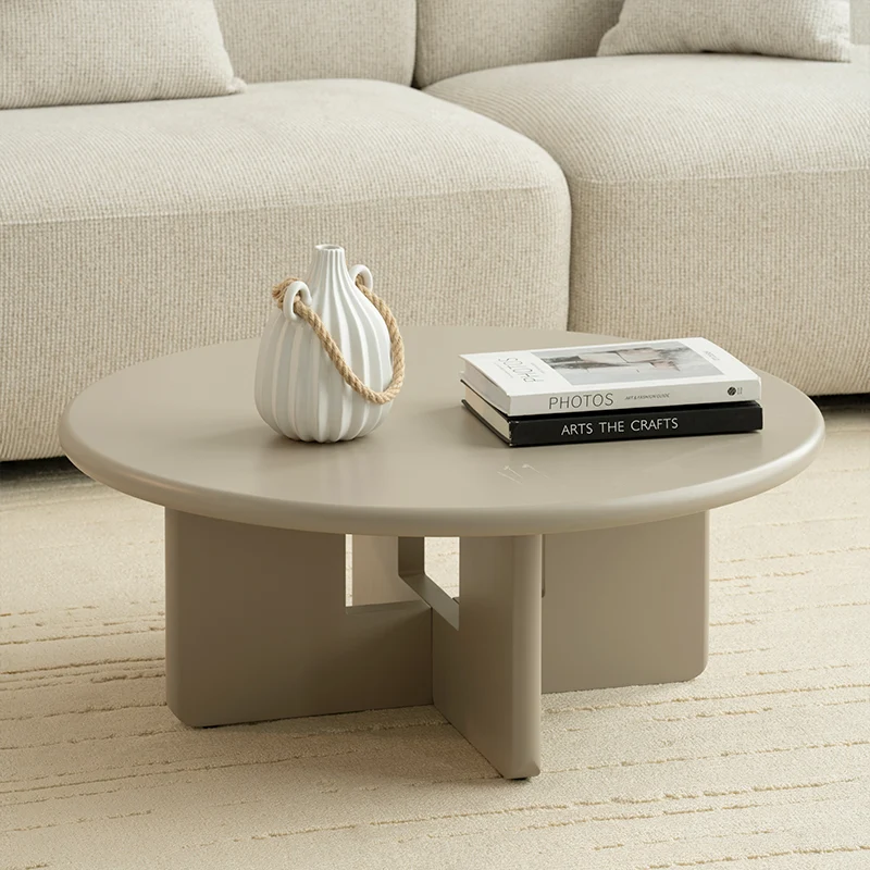 Ensemble de tables basses rondes mates Aine Chelsea [Vert et Beige]