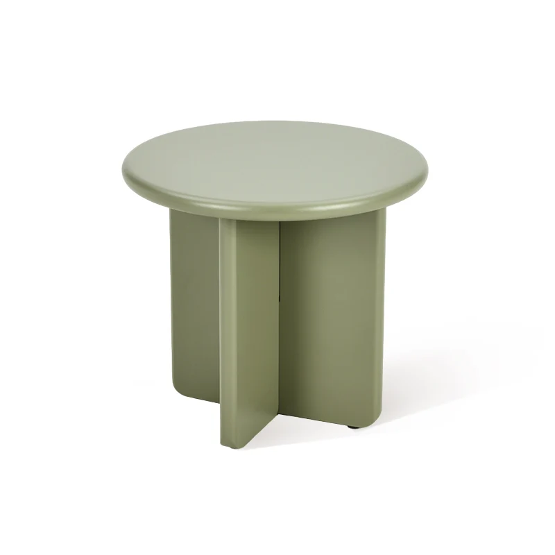 Ensemble de tables basses rondes mates Aine Chelsea [Vert et Beige]