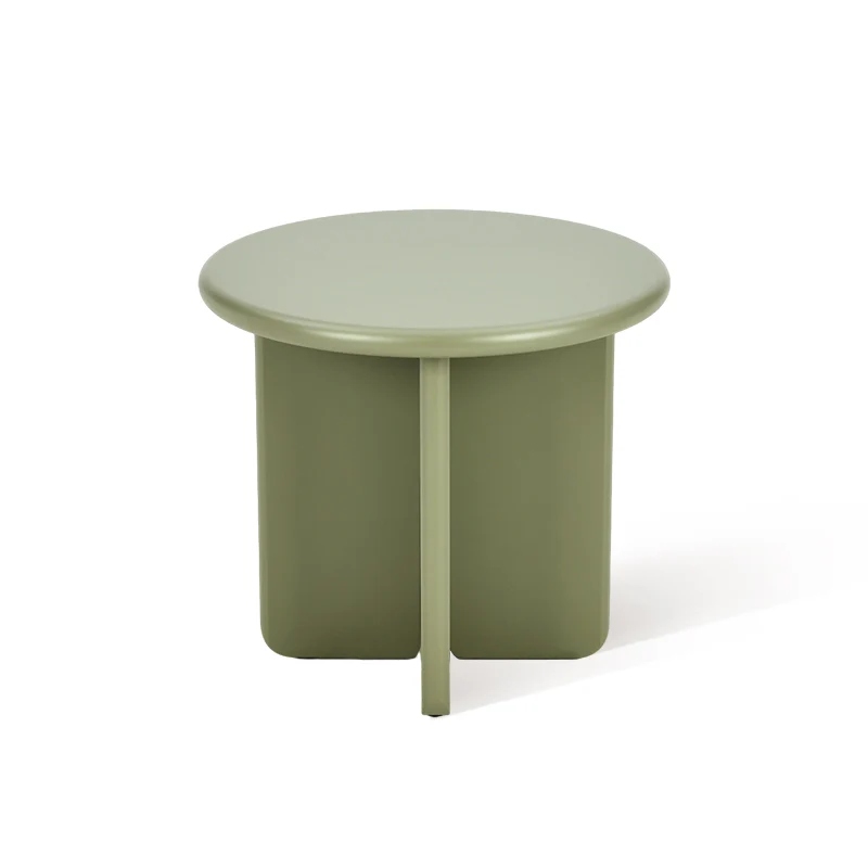 Ensemble de tables basses rondes mates Aine Chelsea [Vert et Beige]