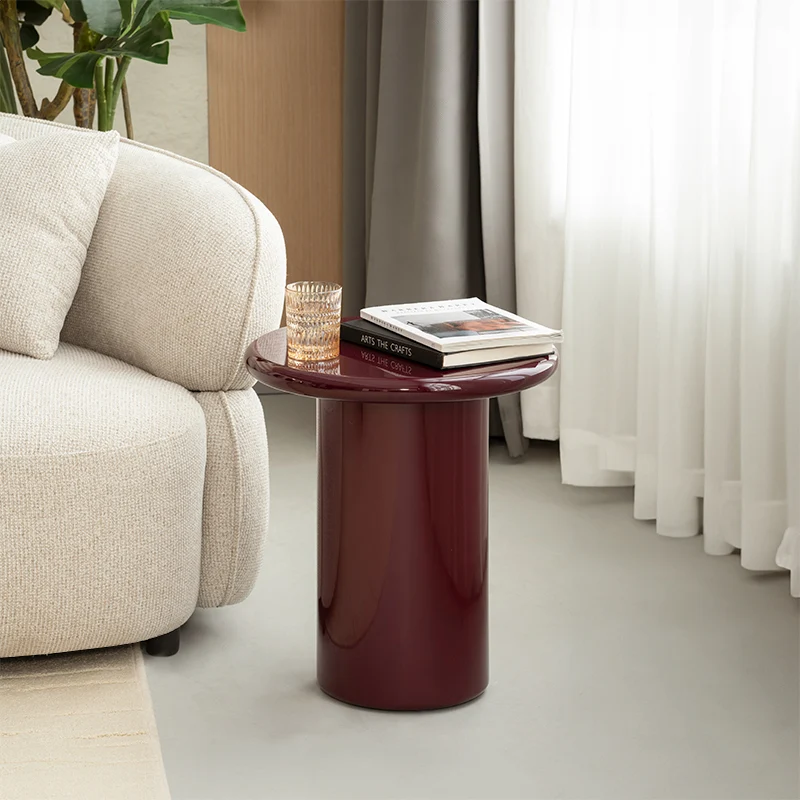 Table d'appoint ronde Orin [Rouge Pourpre] [45 cm]