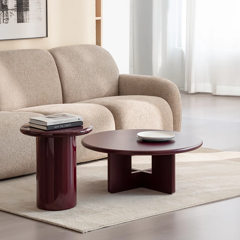 Table basse mate ronde Aine [80 cm]