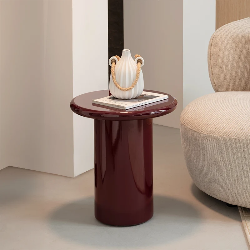 Table d'appoint ronde Orin [Rouge Pourpre] [45 cm]