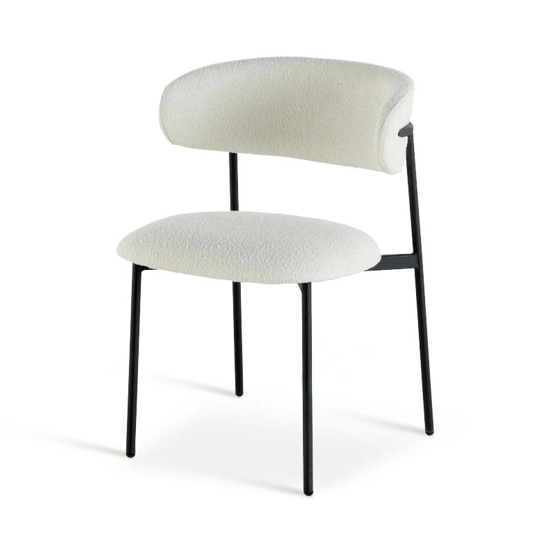 Table de Salle à Manger Ronde Gemma et 4 Chaise de Salle à Manger Zahra [Ensemble de Salle à Manger]