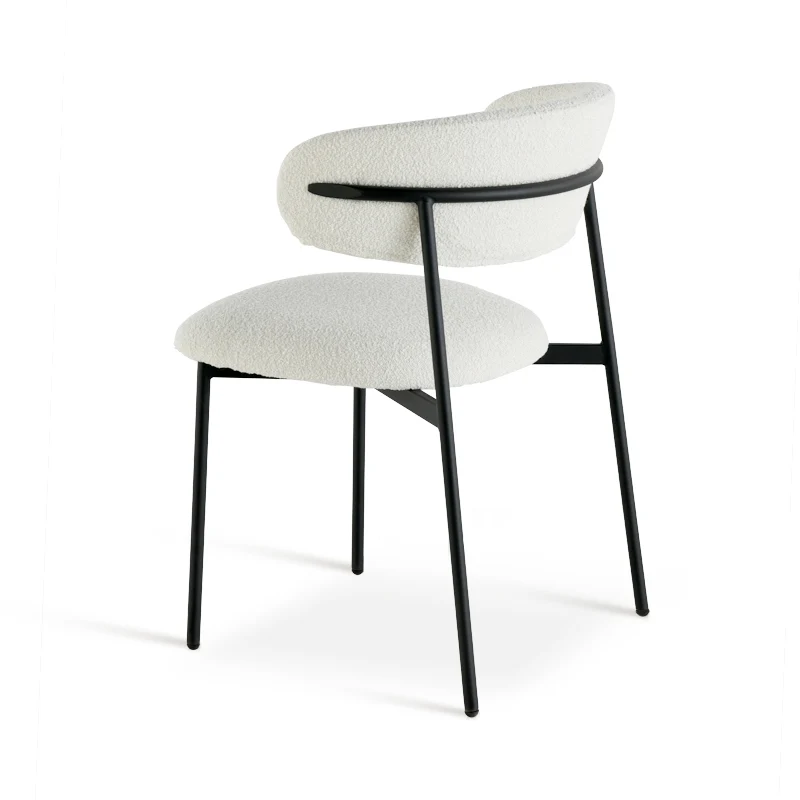 Table de Salle à Manger Ronde Gemma et 4 Chaise de Salle à Manger Zahra [Ensemble de Salle à Manger]