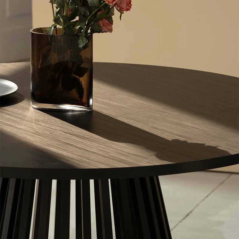 Table à manger ronde Verónica et 4 fauteuils Sienna Garden [Ensemble de salle à manger]