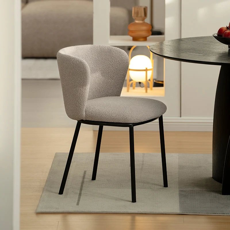 Chaise de Salle à Manger Karin [Lot de 2] [Bouclé]