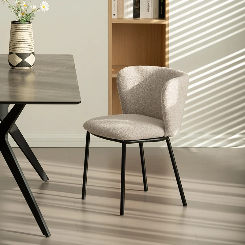 Chaise de Salle à Manger Karin [Lot de 2] [Bouclé]