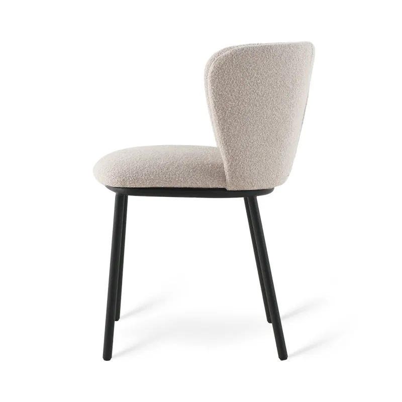 Chaise de Salle à Manger Karin [Lot de 2] [Bouclé]