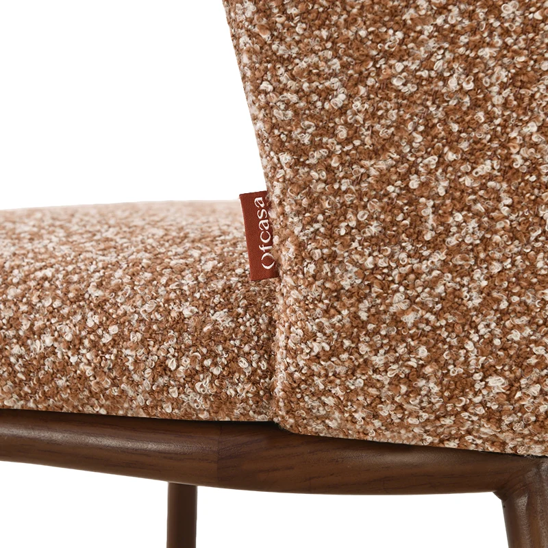 Chaise de Salle à Manger Karin [Lot de 2] [Bouclé]