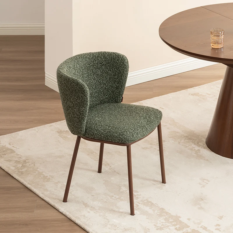 Chaise de Salle à Manger Karin [Lot de 2] [Bouclé]