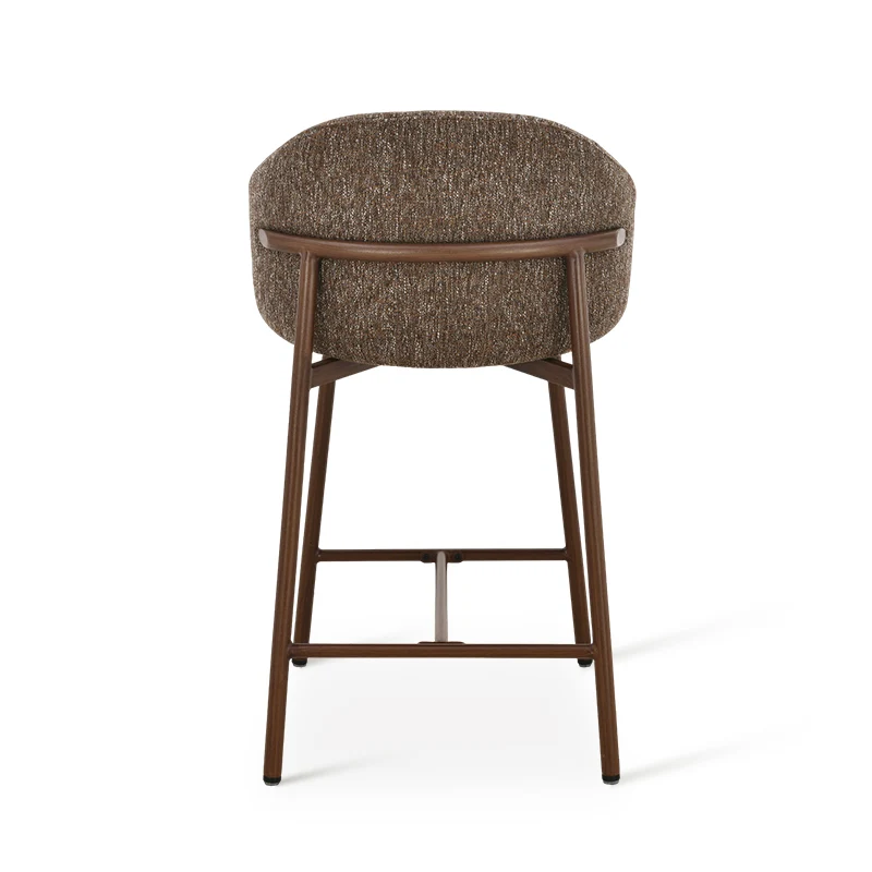 Tabouret de Bar Valda [Lot de 1] [Tissu effet lin] [65 cm]