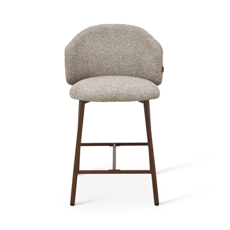 Tabouret de Bar Valda [Lot de 1] [Tissu effet lin] [65 cm]