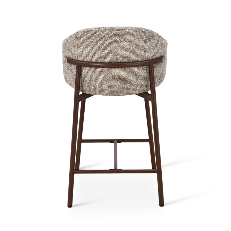 Tabouret de Bar Valda [Lot de 1] [Tissu effet lin] [65 cm]